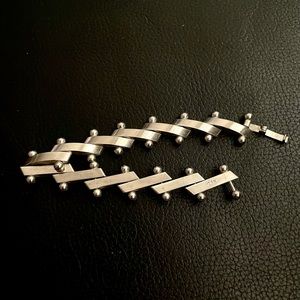 .925 Sterling Silver Custom made one of a kind Mexican style Multi link bracelet